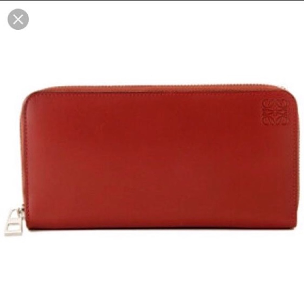 Loewe zip around wallet in satin calfskin